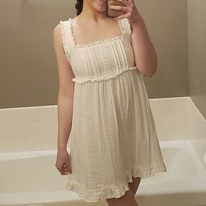 White Babydoll Style Mini Dress